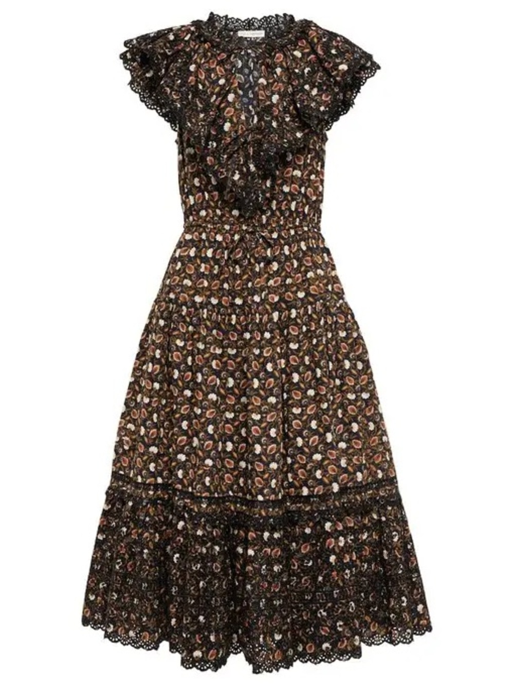 Ulla Johnson Yvette Floral Cotton Midi Dress
